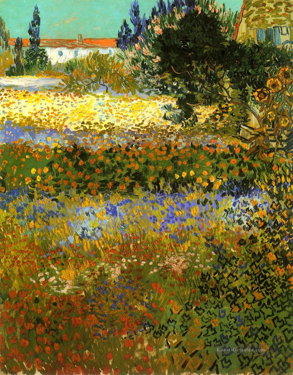 Blühender Garten Vincent van Gogh Ölgemälde